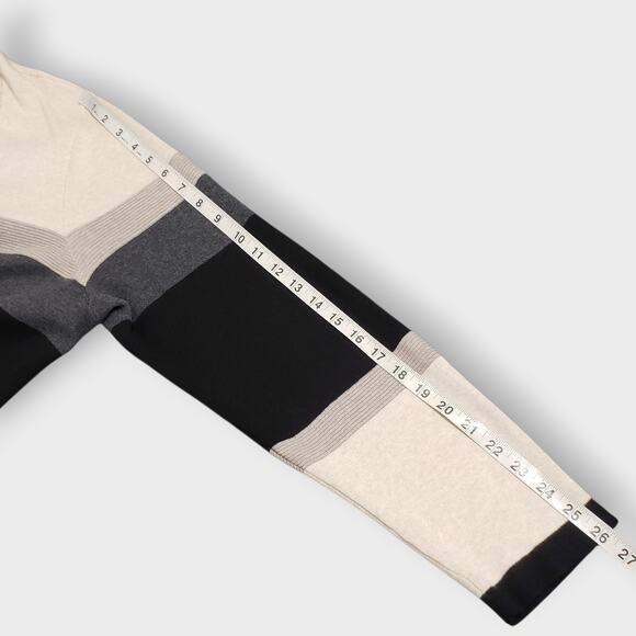 Chico's Zenergy Cotton Cashmere Long Open Cardigan Stripe Colorblock Sz XL (4) - Picture 12 of 14